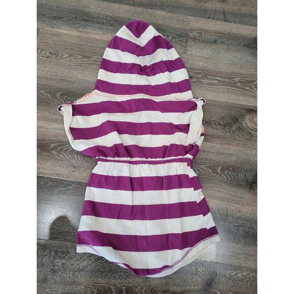 Anthropologie Scrapebook Hooded Tunic Striped Purple size Small‎ #3 - Picture 2 of 3